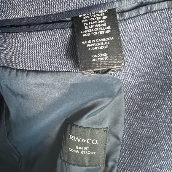 RW & Co Light Navy Unstructured Blazer - Picture 4 of 4